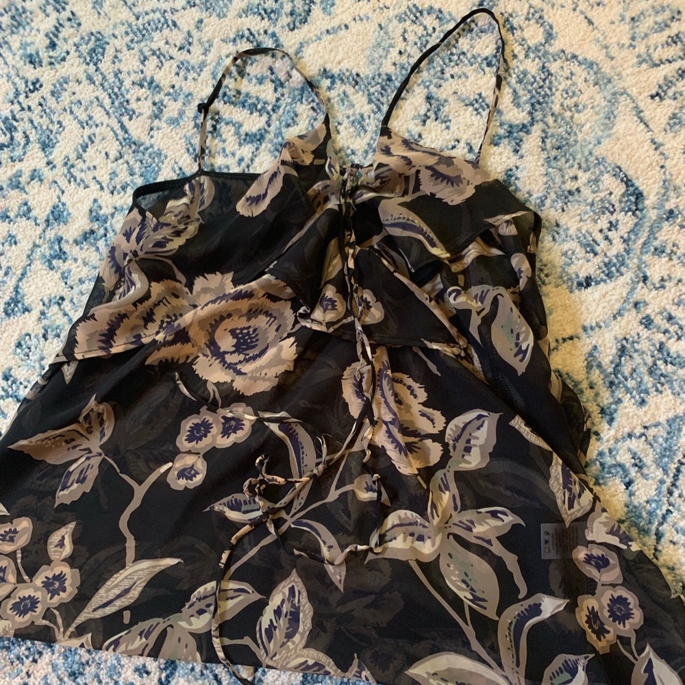 Floral Laceup tank